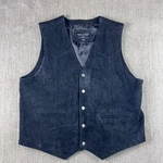 Cody James Leather Vest Mens Xl Black Button Up Western Cowboy Workwear Rodeo. Fixed Price $19.99.
