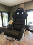 Nrg Innovations Silver Carbon Fiber Racing Bucket Seat Large Size RSC-302CF-BK. Fixed Price $150.00.