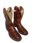 Boulet Canada Saddle Pebbled Brown Leather Western Boots Men 10.5D Rare. Fixed Price $320.00.
