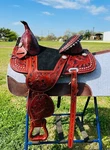 Youth/ Adults Western Saddle Treeless Leather Horse Barrel Floral Tooling. Fixed Price $389.99.