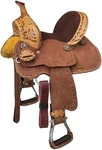 10" Childs Western Saddle - Reno By Royal King Roughout Leather Tooled. Fixed Price $305.60.