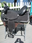 17 '' Black Abetta 20507W Neoprene Western Trail Saddle Fqh Bars High Cantle. Fixed Price $450.00.