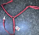 Triple Red Nylon Western Horse Breast Collar Model 1301 With Black Trim. Fixed Price $46.50.