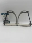 Tough Equiroyal Stainless Steel Peacock Stirrup Irons 1/4 Inch New. Fixed Price $25.00.