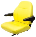 John Deere Yellow Vinyl Seat With Armrests For 5083E 5093 6110 6120 6200 6210ETC. Fixed Price $349.99.