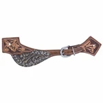 Silver Royal Brand Brown Tooled Leather Jameson Collection Spur Straps 78-7893. Fixed Price $28.00.