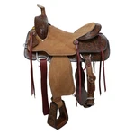 Cattleman Roper Style Saddle Floral Tooling Back Rigging Full Qh Bars 16" New. Fixed Price $395.00.