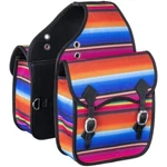 Tough Black W/serape Print Heavy 1200 Denier Saddle Bags 61-7700. Fixed Price $55.00.