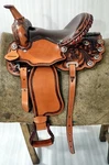 Western Barrel Racing Horse Saddle Floral Tooled Leather Tack Set Silver Conchos. Fixed Price $401.35.