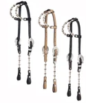 Silver Barrel & Rawhide Headstall-bridle Double Ear- Black, Light Or Dark Oil. Fixed Price $72.15.