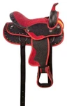 Beautiful New Red-black Saddles Synthetic Western Barrel Racing Horse. Fixed Price $382.70.