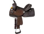 Silver Royal Western Saddle Youth Jackpot Barrel 13" Chocolate SR265Y. Fixed Price $629.83.