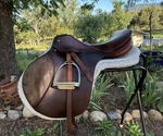 English Saddle Passier 18 Seat, Irons, Leather & Wool Pad. Fixed Price $250.00.