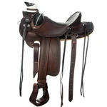 Dark Brown 15 In Hilason Western Horse Wade Saddle American Leather Ranch. Fixed Price $749.95.