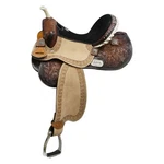 Barrel Saddle Racer Conchos & Floral Tooling Full Qh Bars 14" 15" 16" New. Fixed Price $338.90.