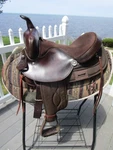 14'' Qh Big Horn #104 Brown Leather & Cordura Western Barrel/trail Saddle. Fixed Price $375.00.