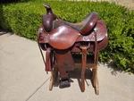 Western Roping Saddle Circle Y, 15 Inch Seat, Vintage, Excellent Condition. Fixed Price $1200.00.