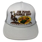 Mohr's Jim Flynn's Saddle Shop Trucker Hat Gray White Os Snapback Boise Idaho. Fixed Price $20.00.