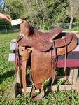 15" Hereford Texas Tanning Western Saddle, Rebuilt By Double Ranch, Gorgeous!. Fixed Price $675.00.