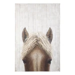 Mercana Horse Fringe Painting On Wood Blue. Fixed Price $499.99.