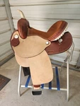 New 14" Brown Color Barrel W/roughout Seat And Tooling By Dakota Saddlery. Fixed Price $859.99.