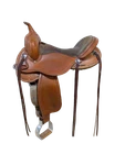 16.5 Inch Used Circle Y Gillette Western Trail Saddle 1055-11174. Fixed Price $2328.87.
