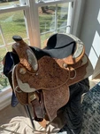 Tex Tan Show Saddle Leather Brown Traditional Aqha Collection Silver Trim. Fixed Price $750.00.