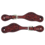 Weaver Leather Floral Carved Ladies' Chestnut Spur Straps - Pony Size,. Fixed Price $41.66.