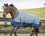 600D 54" Saxon Gray/navy Blue Medium Weight Waterproof Turnout Blanket. Fixed Price $55.00.