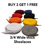 Strings 3/4" Extra Wide Thick Fat For Sneakers, Boots, & Shoes 45" To 72 Tubular. Fixed Price $5.15.